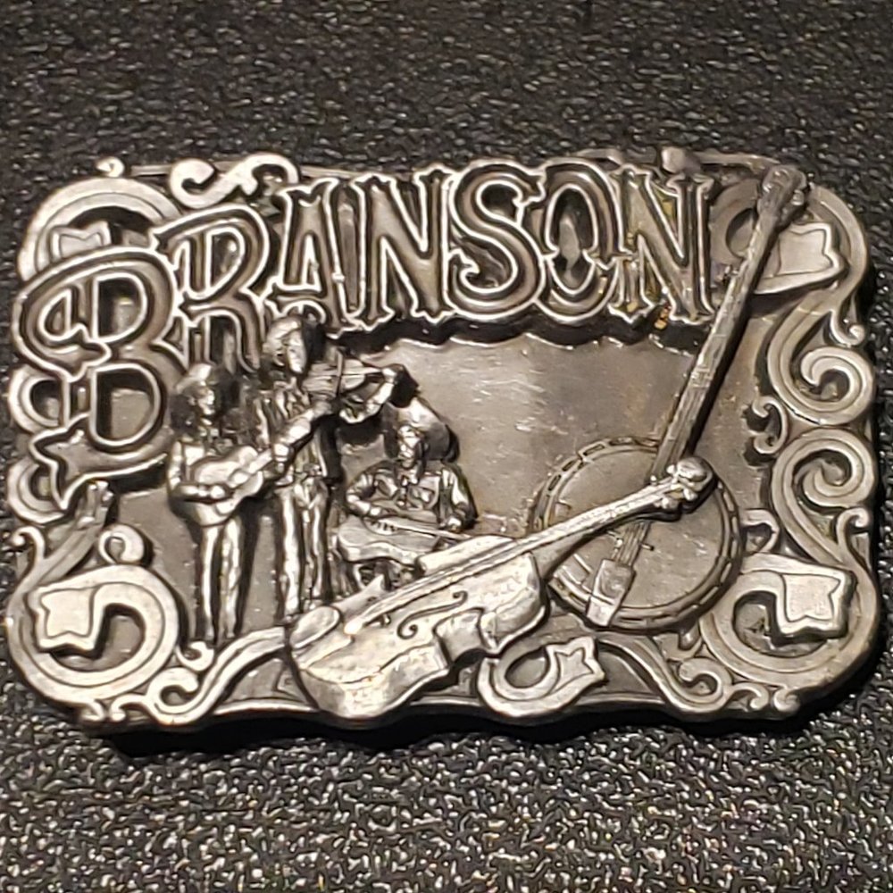 Branson Missouri Pewter Belt Buckle - Vintage